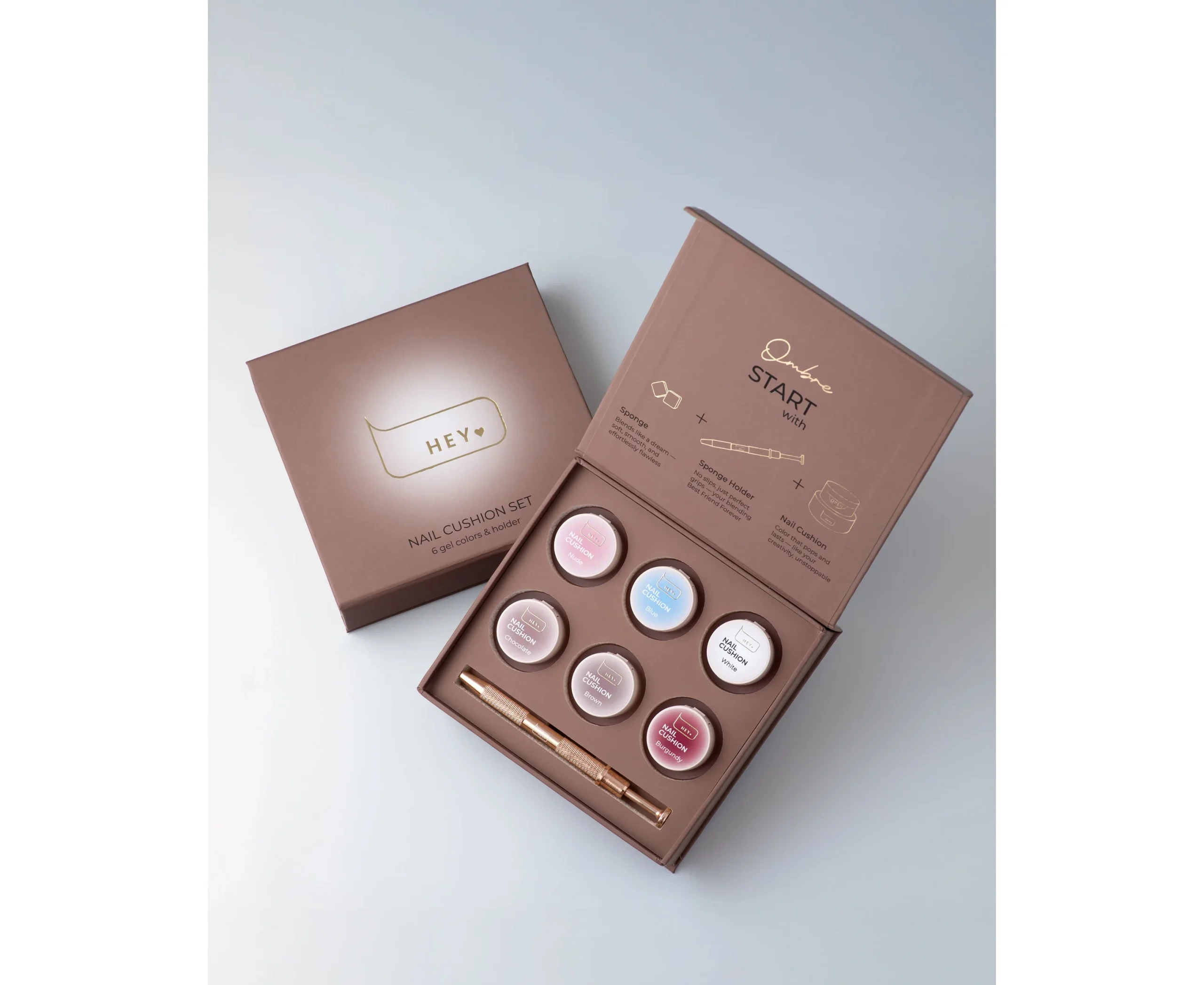 HEYLOVE Nail Cushion Set BROWN, 6 Stuks - Afbeelding 6