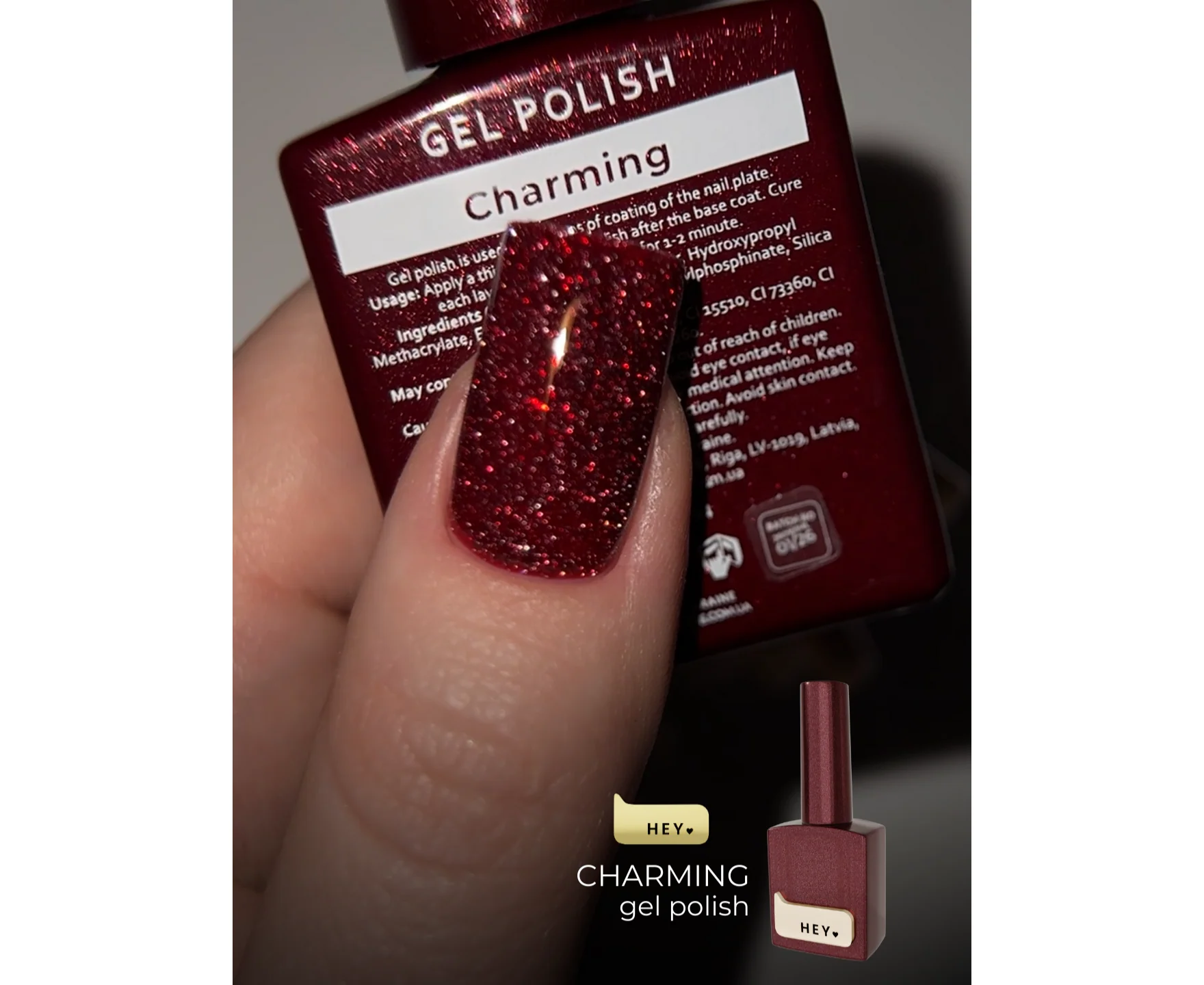 HEYLOVE Reflective Gellak CHARMING, 15ml - Afbeelding 2