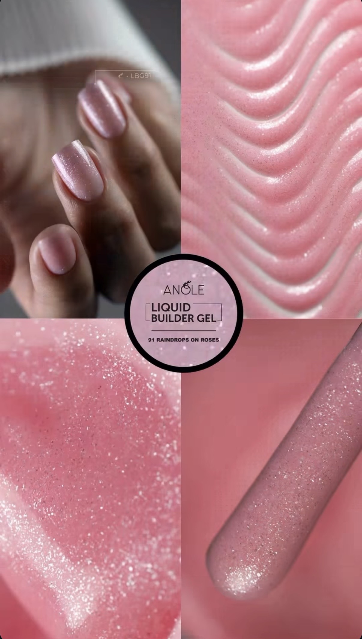 Liquid Builder Gel 91 Raindrops On Roses | ANOLE - Afbeelding 2
