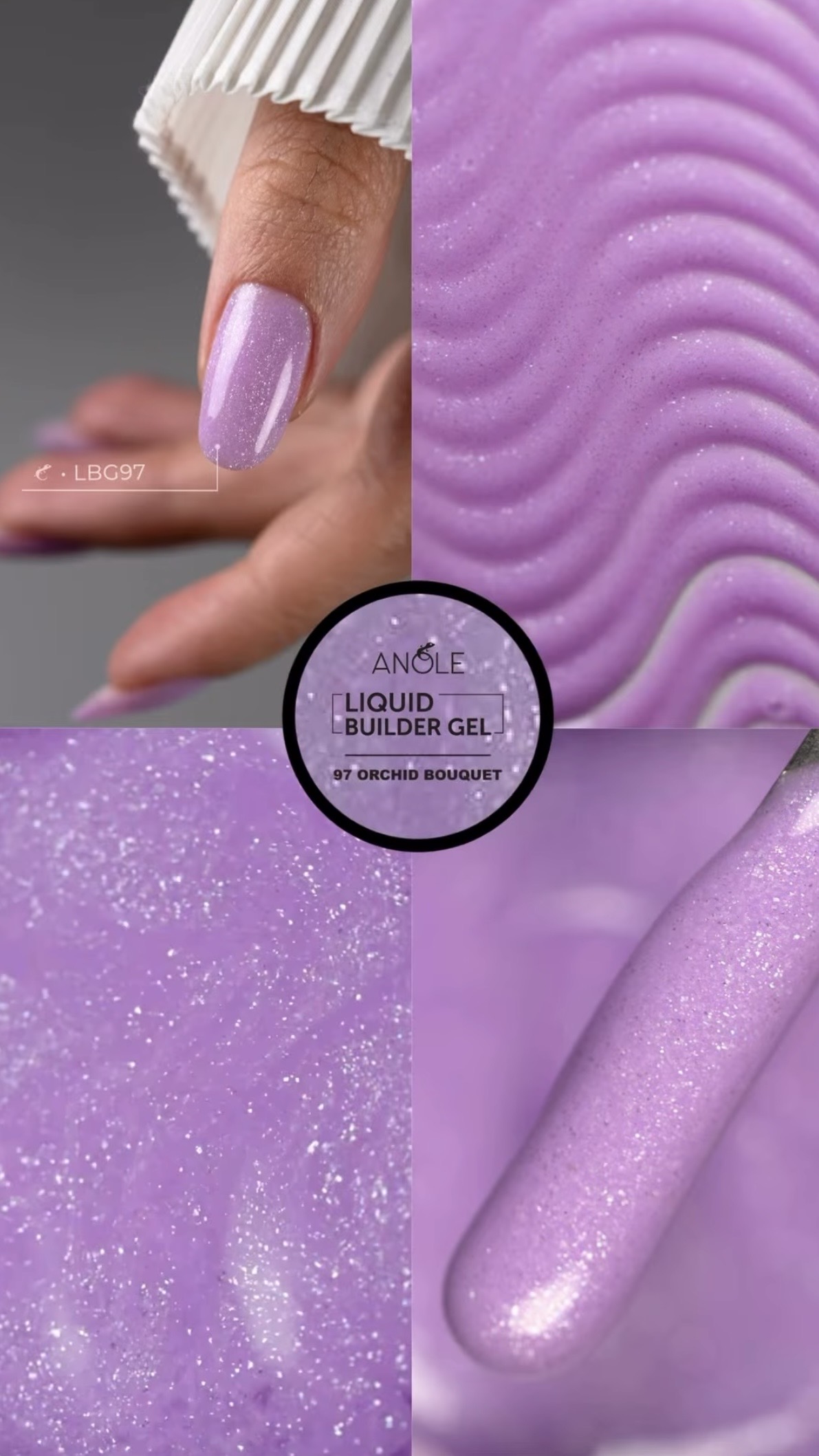 Liquid Builder Gel 97 Orchid Bouquet | ANOLE - Afbeelding 2