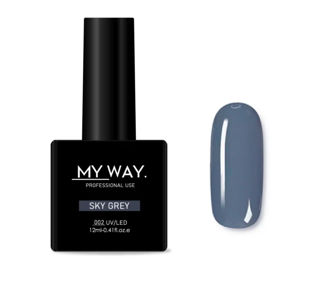 MY WAY Gelpolish 002 - SKY GREY 12ML.